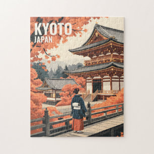 日本の京都の旅 紅葉の寺院 レトロな風情をあなたらしく ジグソーパズル