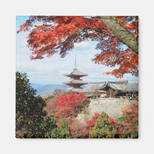 日本の京都、秋の清水寺 マグネット