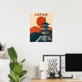 日本の仏塔寺院旅行アート ポスター (ホームオフィス)