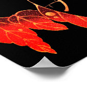 日本の伊東若冲の木の枝に赤いオウム ポスター (角)