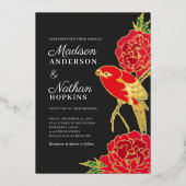 日本の伊藤若冲結婚の箔招待状 箔招待状 (正面)