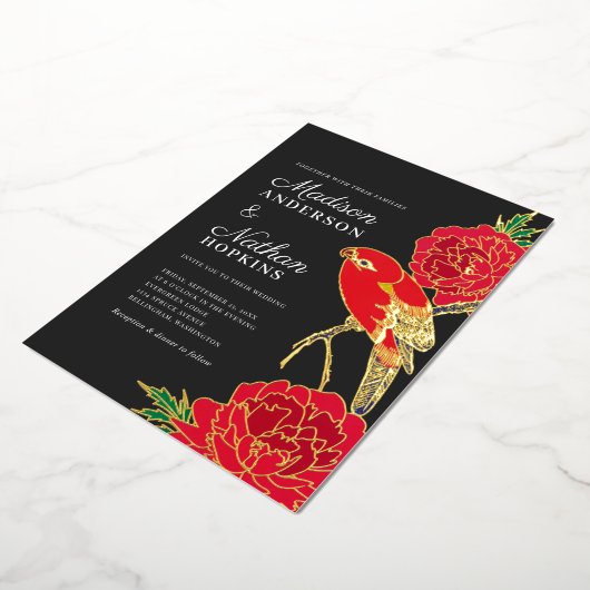 日本の伊藤若冲結婚の箔招待状 箔招待状 (回転した状態)