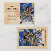 日本の伝カッコいい武士 名刺 (正面/裏面)