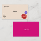 日本の伝統的なデザインと裏面のピンクがあなたの印象を深く相手に伝えます。 名刺 (正面/裏面)