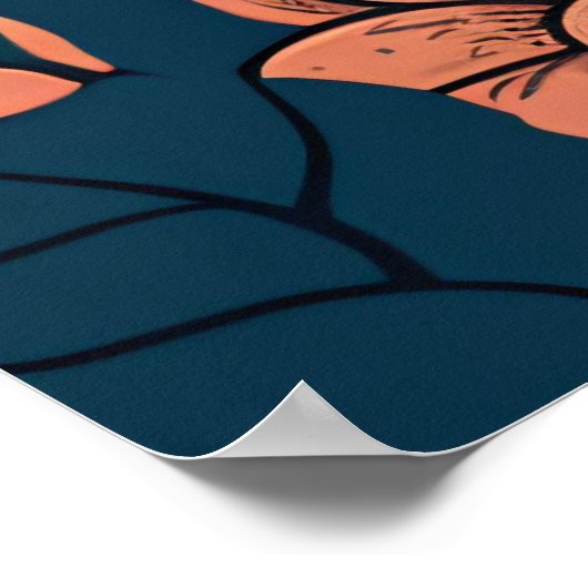 日本の伝統的なヴィンテージデザインを使用したアート作品 フレンチブルドッグ犬 ポスター (角)