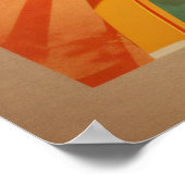 日本の伝統的なヴィンテージデザインを使用したアート作品　相撲力士 ポスター (角)