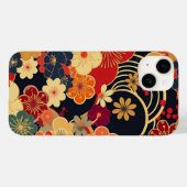 日本の伝統的なヴィンテージデザインを使用したアート作品　花 Case-Mate iPhoneケース (裏面 (横))