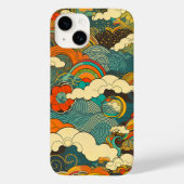 日本の伝統的なヴィンテージデザインを使用したアート作品 雲 Case-Mate iPhoneケース (裏面)