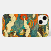 日本の伝統的なヴィンテージデザインを使用したアート作品 雲 Case-Mate iPhoneケース (裏面 (横))