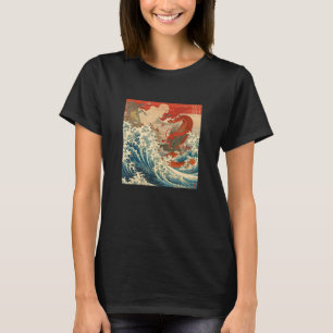 日本の伝統的な浮世絵 桜 日本の木版画 Tシャツ