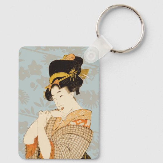 日本の伝統的な着物を着た美しい芸者たち キーホルダー
