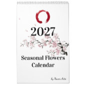 日本の伝統的な花の壁掛けカレンダー 2027 カレンダー (カバー)