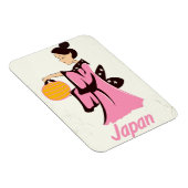 日本の伝統的な芸者旅行ポスター マグネット (右側)