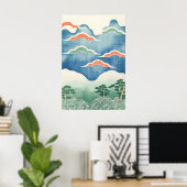 日本の伝統的な風景芸術プリント 浮世絵 ポスター (ホームオフィス)