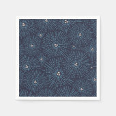 日本の伝統的フローラ スタンダードカクテルナプキン (正面)