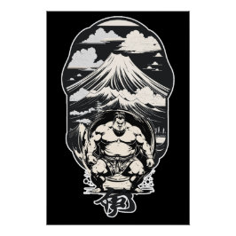 日本の伝統的相撲レスリング ポスター