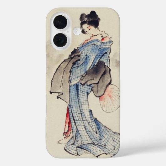 日本の伝統芸者美人画 Case-Mate iPhoneケース (裏面)