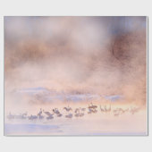 日本の冬の自然。野生動物の風景雪の自然。 ラッピングペーパー (フラット)