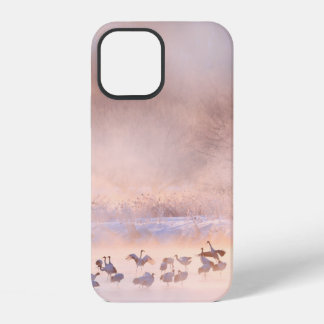 日本の冬の自然。野生動物の風景雪の自然。 iPhone 12ケース