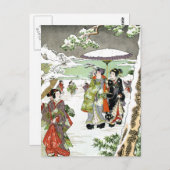 日本の冬の風景 ポストカード (正面/裏面)