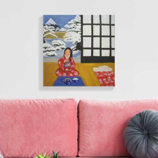 日本の冬 キャンバスプリント (インサイチュ (リビング))