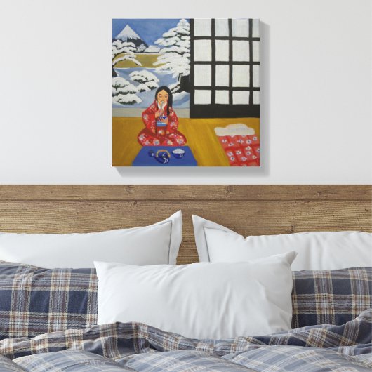 日本の冬 キャンバスプリント (インサイチュ (寝室))