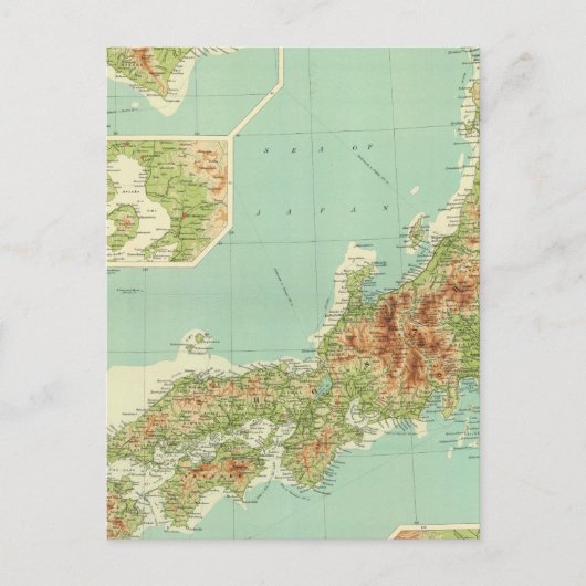 日本の出荷経路図 ポストカード (正面)