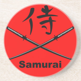 日本の刀とサムライの漢字 コースター