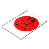 日本の刀とサムライの漢字 ノートブック (左側)