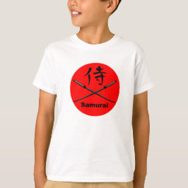 日本の刀とサムライの漢字 Tシャツ