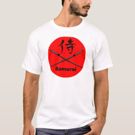 日本の刀とサムライの漢字 Tシャツ