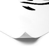 日本の判定漢字 – 欠信 ポスター (角)