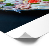 日本の刺身日本の料理 ポスター (角)