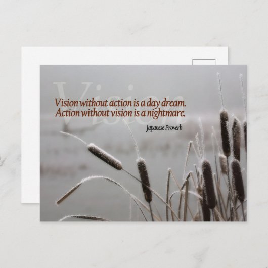 日本の動詞感動的引用文行動視力 ポストカード (正面/裏面)