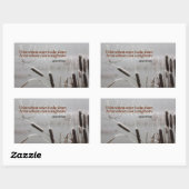 日本の動詞感動的引用文行動視力 長方形シール (シート)