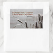 日本の動詞感動的引用文行動視力 長方形シール (バッグ)