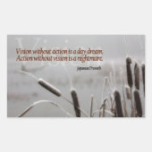 日本の動詞感動的引用文行動視力 長方形シール (正面)