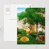 日本の古い時代を代表するヴィンテージの手で選ばれたティーピッカー ポストカード (正面/裏面)