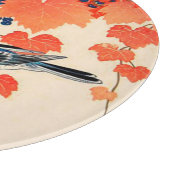 日本の古い絵の鳥と秋のブドウのつる カッティングボード (角)