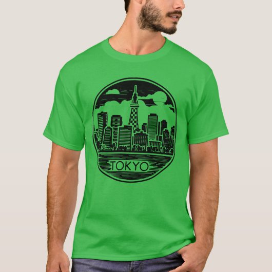 日本の古き良き東京市 Tシャツ (正面)