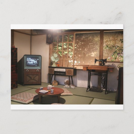 日本の古く懐かしい部屋 ポストカード (正面)