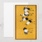 日本の古美術・鷺の図 招待状 (正面/裏面)