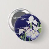 日本の古都を彩る菖蒲の芸術版画 小ぎょウつきおか 缶バッジ (正面&裏面)