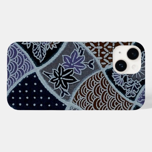 日本の和紙エレガント折り藍 Case-Mate iPhoneケース (裏面 (横))