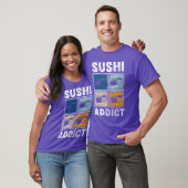 日本の回転寿司食べ物 海苔友達 Tシャツ (ユニセックス)
