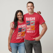 日本の回転寿司食べ物 海苔 フレンド Tシャツ (ユニセックス)