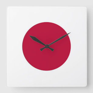 日本の国旗を掲げた壁掛け時計 スクエア壁時計