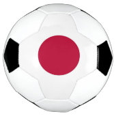 日本の国旗を掲げた愛国的なサッカーボール サッカーボール (回転)
