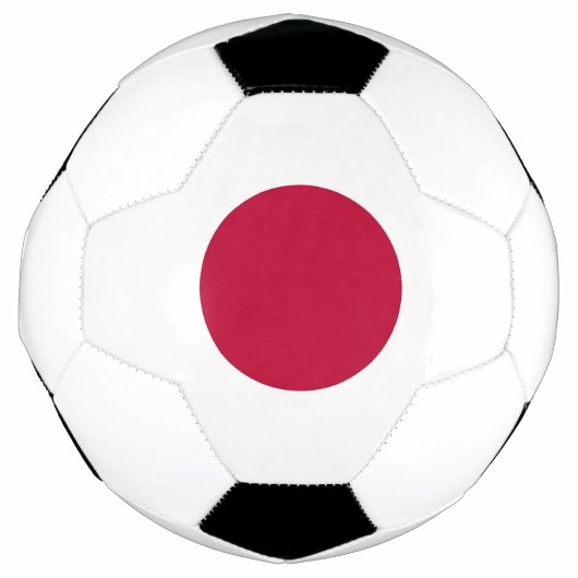 日本の国旗を掲げた愛国的なサッカーボール サッカーボール (正面)