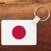 日本の国旗 シンプルな愛国キーホルダー キーホルダー (正面)